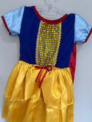 Vestido Branca de neve Infantil com detalhes em Paetê