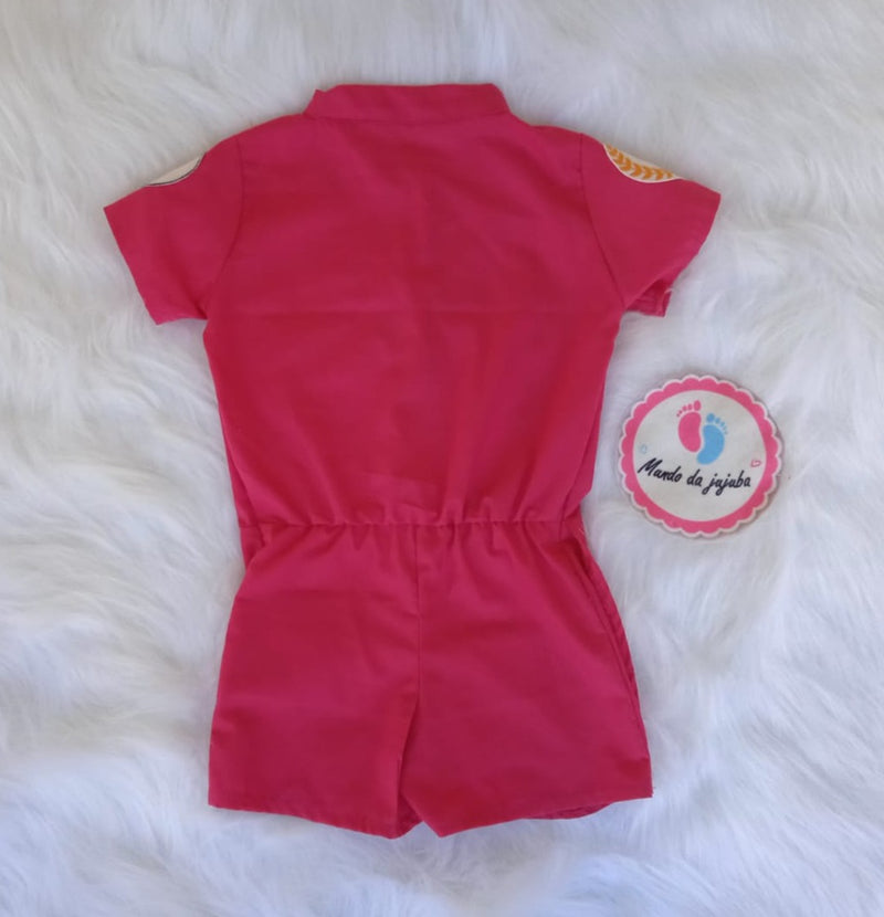 Macacão Tradicional Personalizado Cars Ramires infantil Short Saia