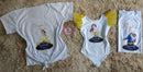 Kit 2 camisetas personalizados + Body Personalizado Bela e a Fera