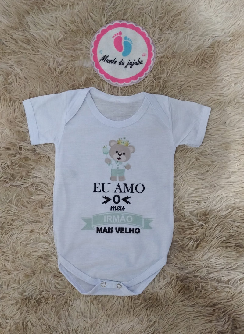 Body Personalizado "EU AMO O MEU IRMÃO MAIS VELHO"