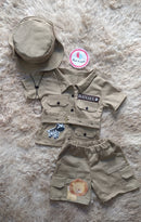 Fantasia Safari com nome Infantil