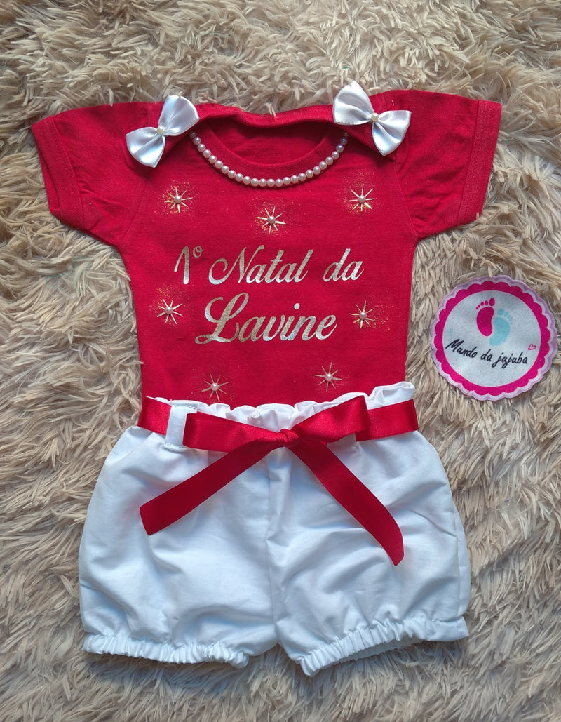 Conjunto Personalizado Meu 1º Natal