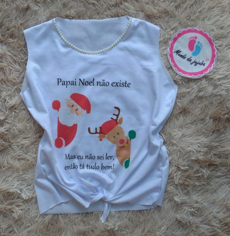 Camiseta Personalizada Papai Noel Infantil