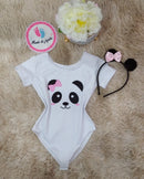 Body Personalizado Panda + Arquinho Infantil