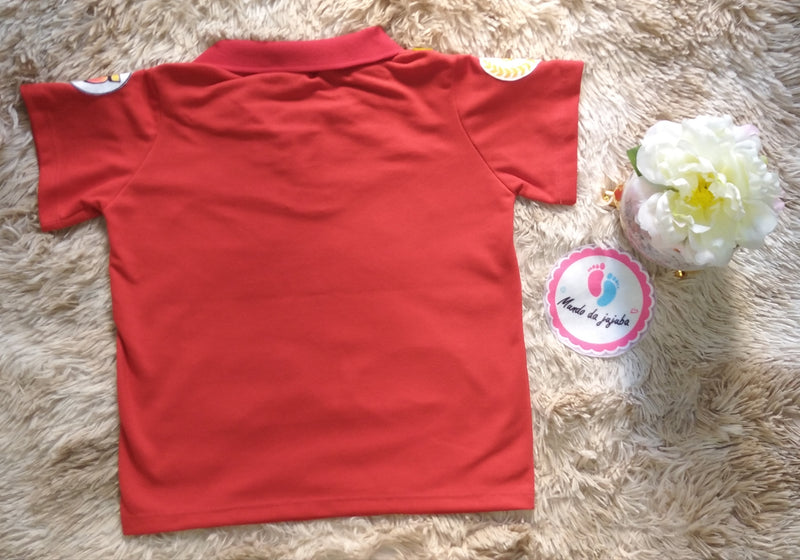 Camiseta Polo Personalizada Carros  Infantil