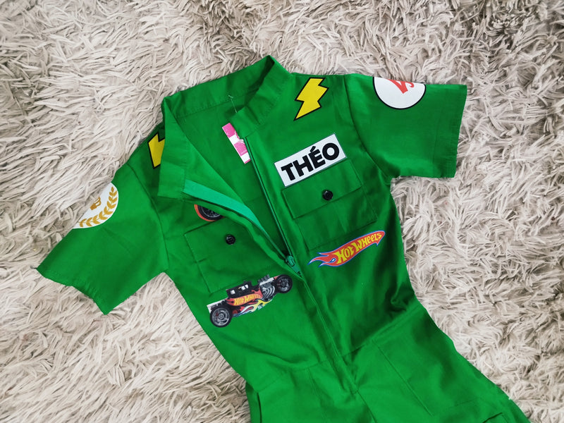 Macacão Hotwheels Infantil com abertura de zíper infantil