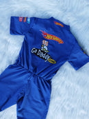 Macacão hotwheels Tradicional curto infantil