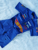 Macacão hotwheels Tradicional curto infantil