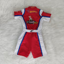 Macacão hotwheels Nascar curto infantil