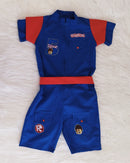 Macacão Roblox com Detalhes Vermelho Infantil