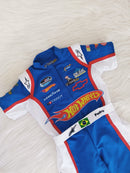 Macacão hotwheels Nascar curto infantil