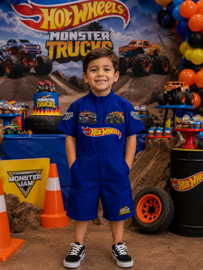 Macacão Hotwheels Monster truck infantil