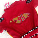 Macacão carros McQueen c/ faixas na lateral