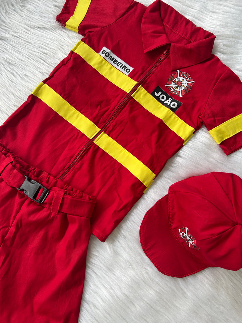 Fantasia Bombeiro Infantil Curta