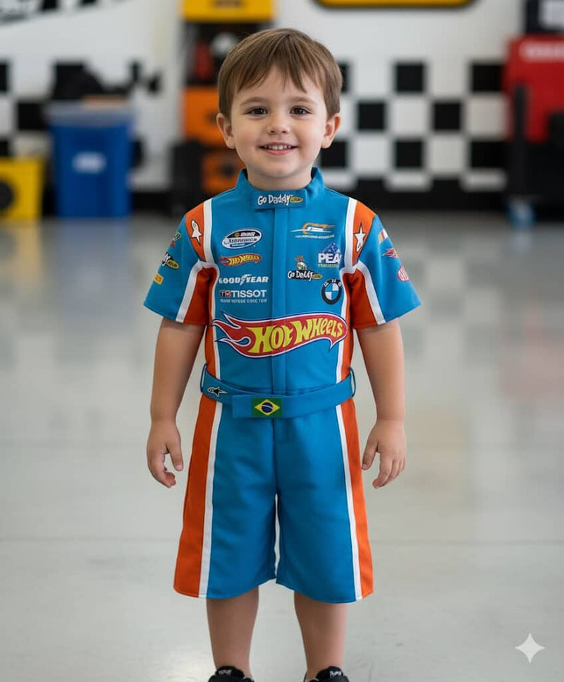 Macacão Hotwheels Nascar Infantil