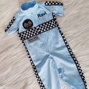 Macacão Formula 1 cm Detalhe Quadriculado Infantil