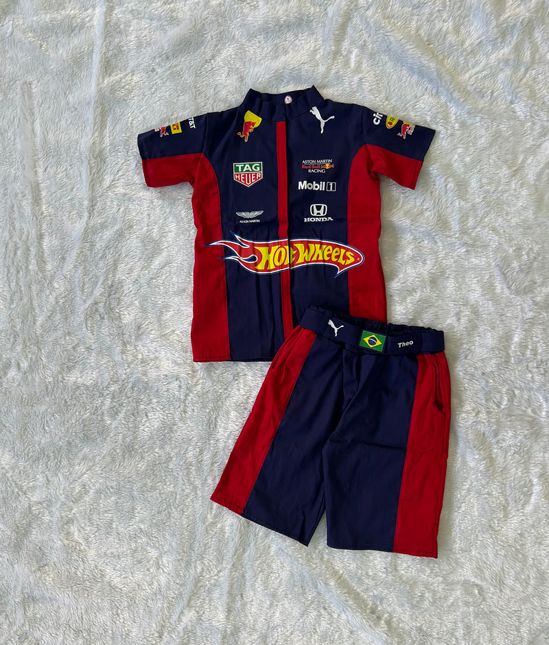 Conjunto Corrida Temática RED Theo infantil