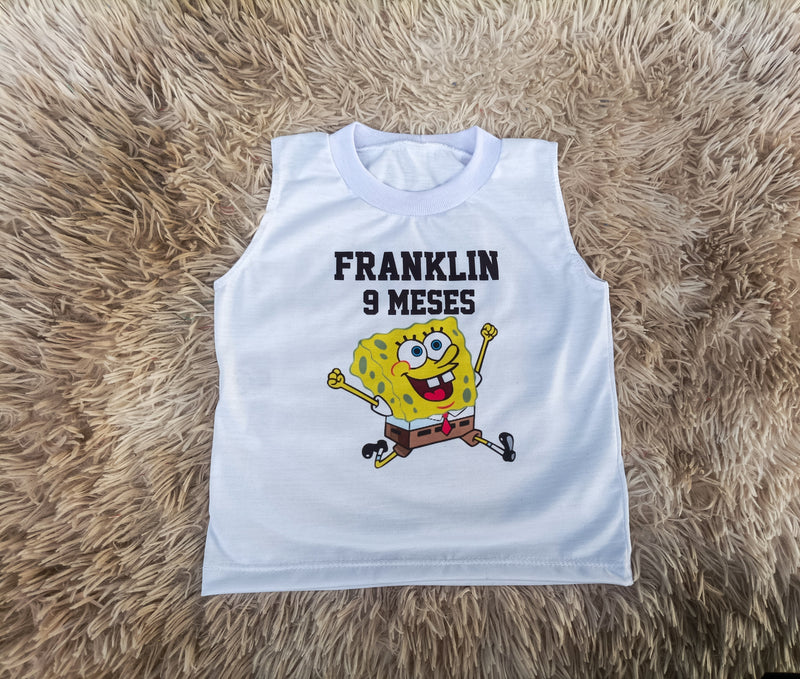 Camiseta Regata Bob Esponja Infantil