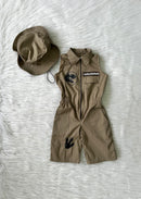 Macacão Dinossauro + Chapéu Infantil