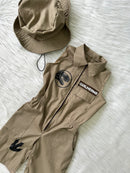 Macacão Dinossauro + Chapéu Infantil