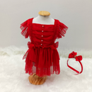 Jardineira de Natal + Tiara