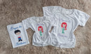 Kit Família Camiseta Sereia Personalizado
