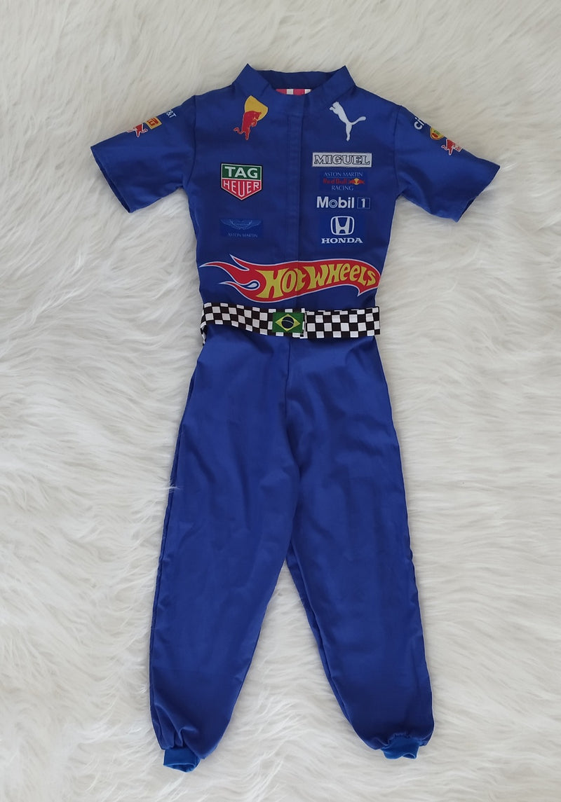 Macacão Tradicional Hotwheels Redbull infantil