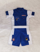 Macacão Roblox com Detalhes na Lateral em Branco Infantil