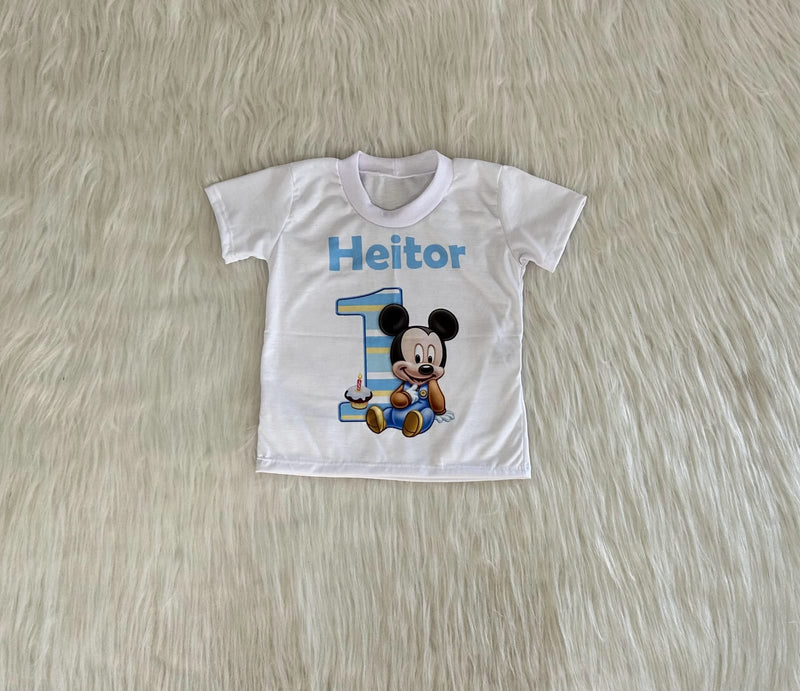 Camiseta Personalizada Mickey Baby Infantil