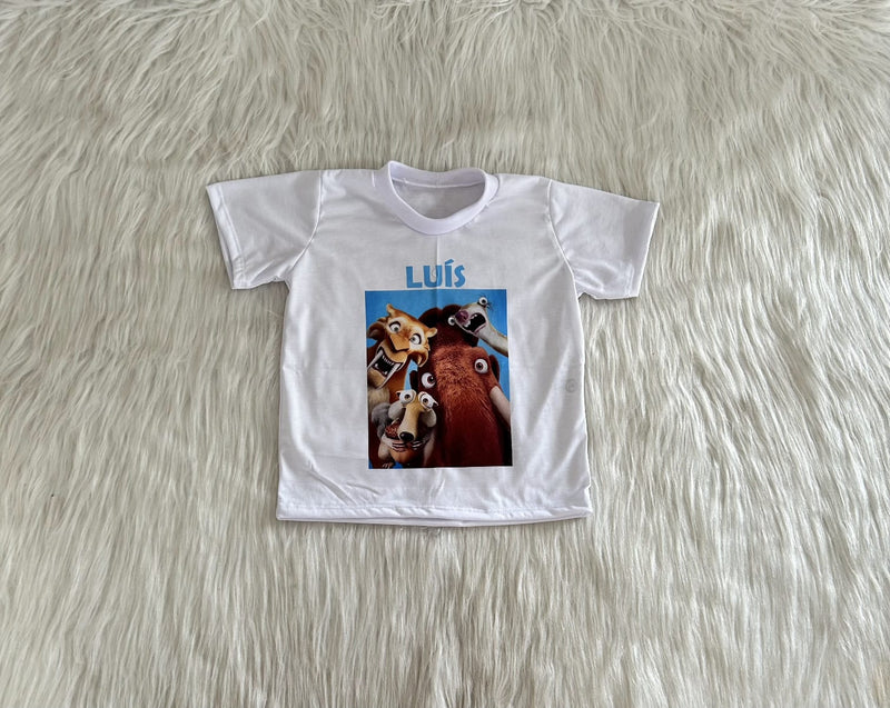 Camiseta Personalizada a Era do Gelo Infantil