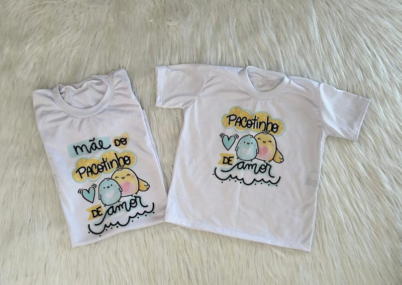 Kit Camiseta Mãe e Filho – Pacotinho de Amor
