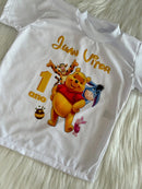 Camiseta Infantil Personalizada – Ursinho Pooh 🍯🐻