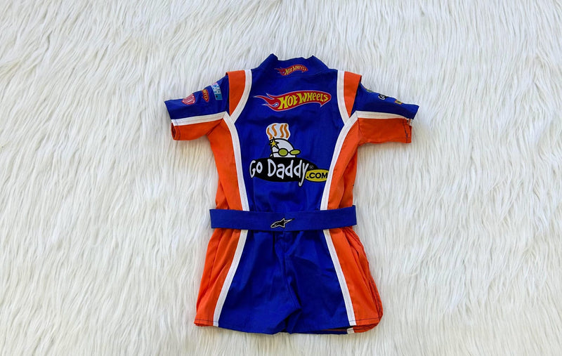 Macacão Hot Wheels Nascar - Short Saia Infantil 🏎️🔥