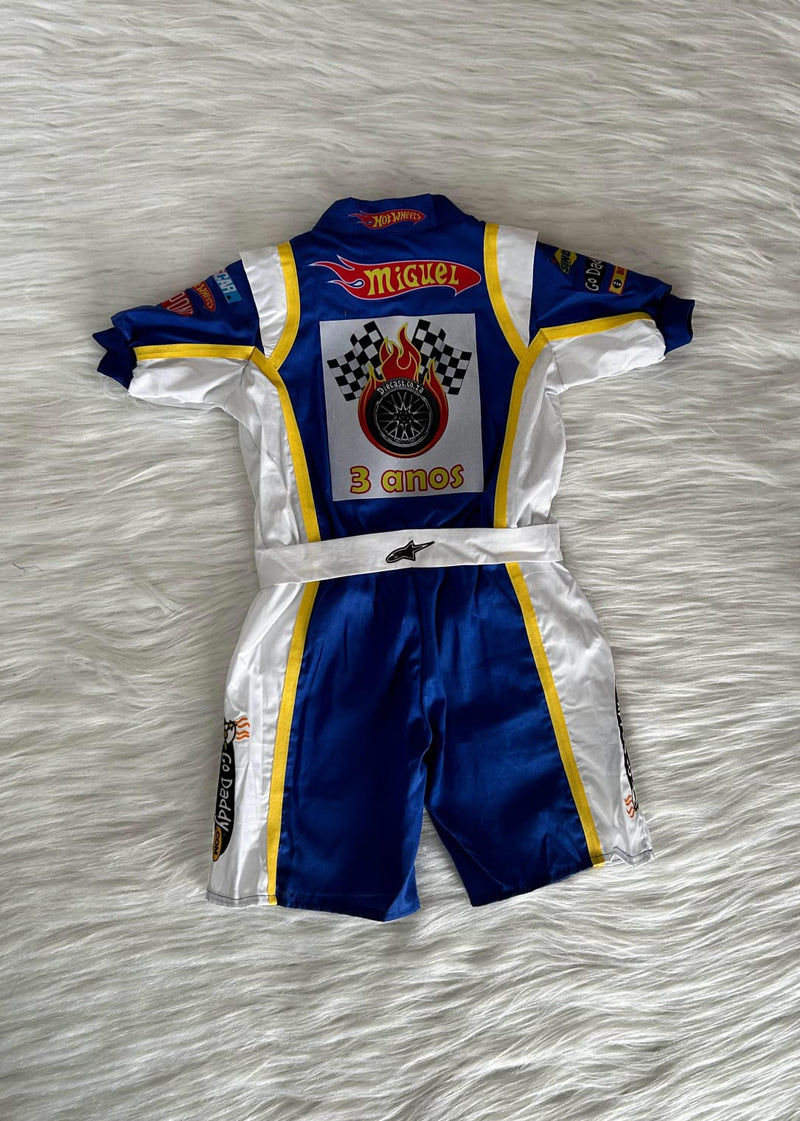 Macacão Hot Wheels NASCAR - Com Punho na Manga e Personalização nas Costas 🏎🔥
