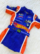 Macacão Hot Wheels Nascar - Short Saia Infantil 🏎️🔥