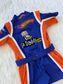Macacão Hot Wheels Nascar - Short Saia Infantil 🏎️🔥