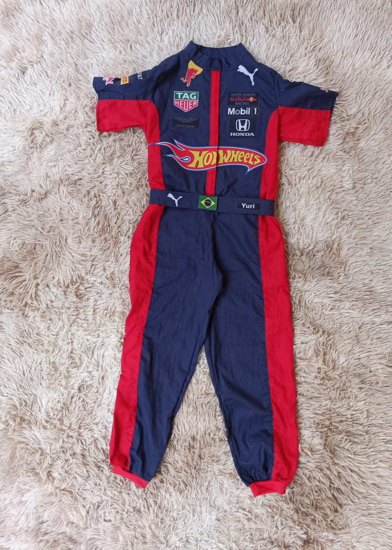 Macacão hotwheels REDBULL infantil