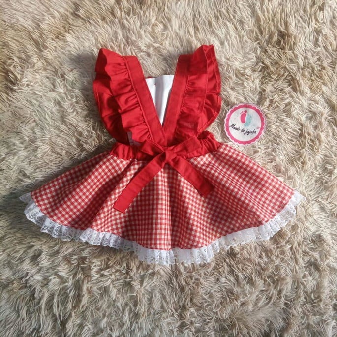 Roupa Infantil Vestido Chapeuzinho Vermelho Infantil Vestido